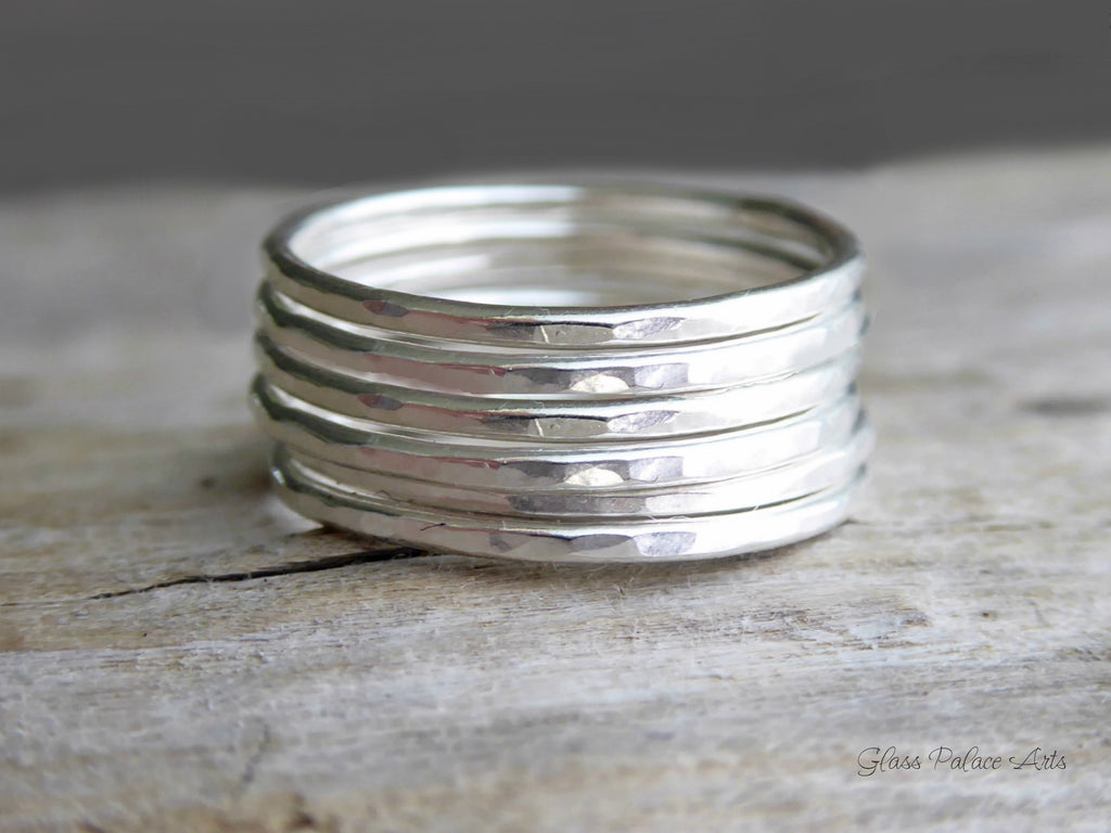 Sterling Silver Family Birthstone Personalised Stacking Rings | Bloom  Boutique